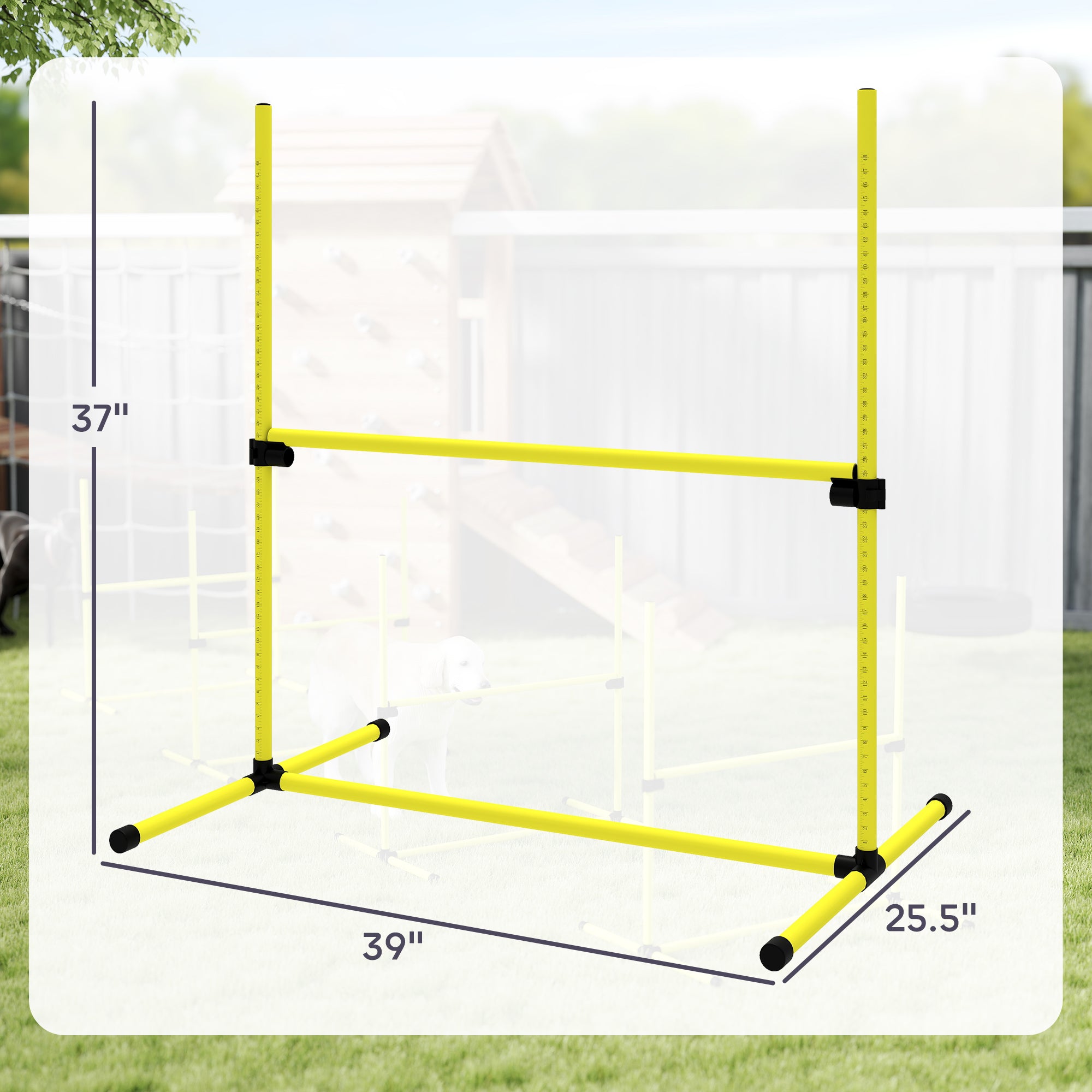 4-Piece Dog Agility Training Set – Adjustable Jump Bars with Portable Carry Bag