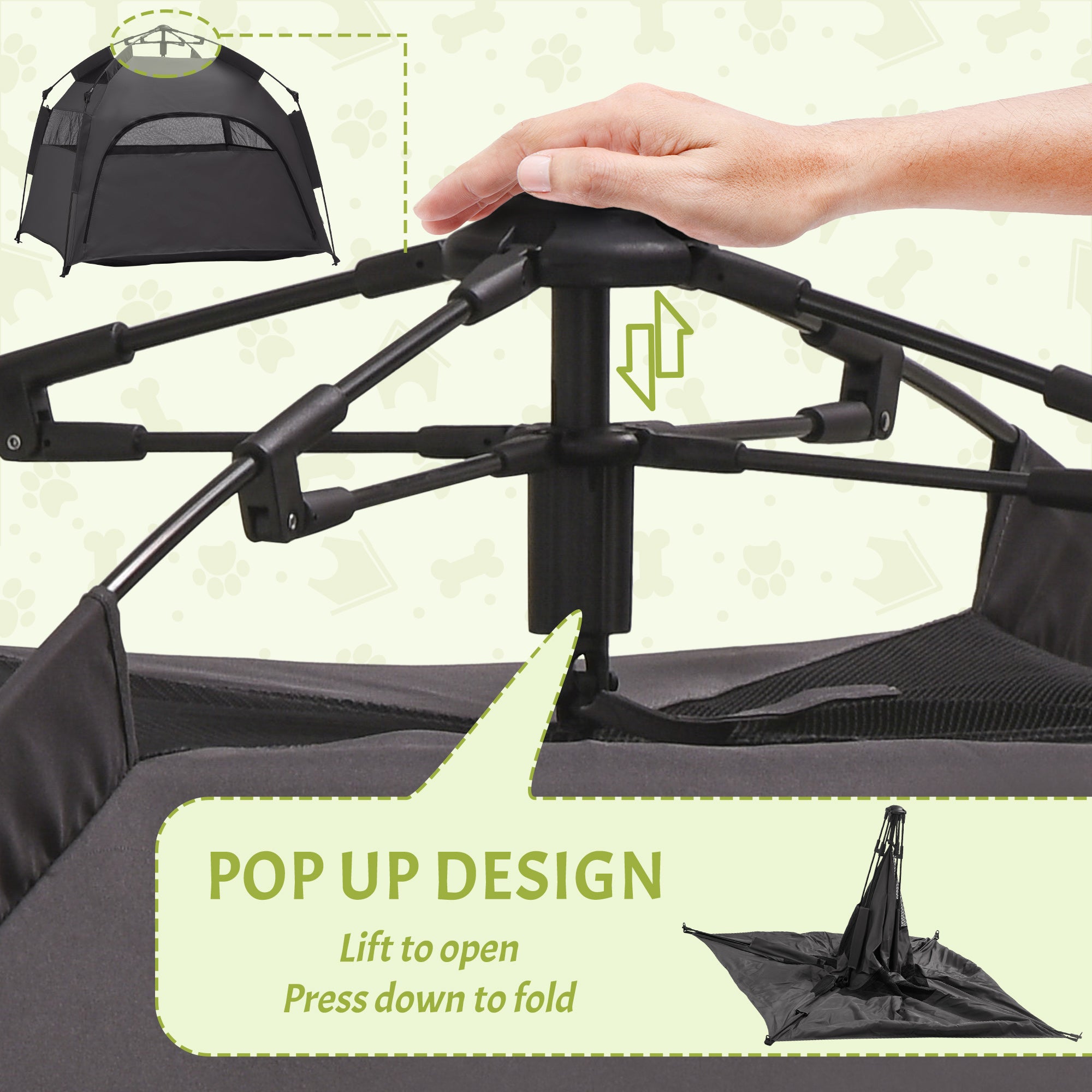 Premium Pop Up Dog Tent Portable Shelter for Large Dogs