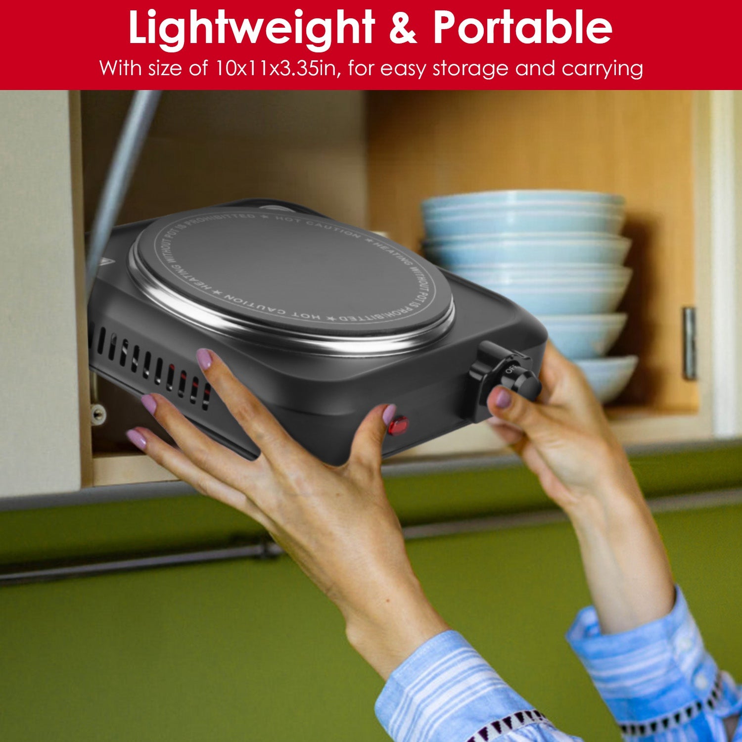Powerful Infrared Hot Plate Portable Electric Single Burner