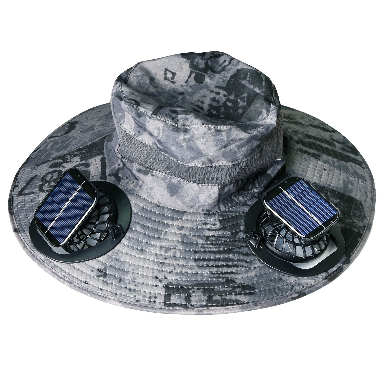 Outdoor Wide Brim Sun Hat with Solar Fans UPF50 Cooling Hat