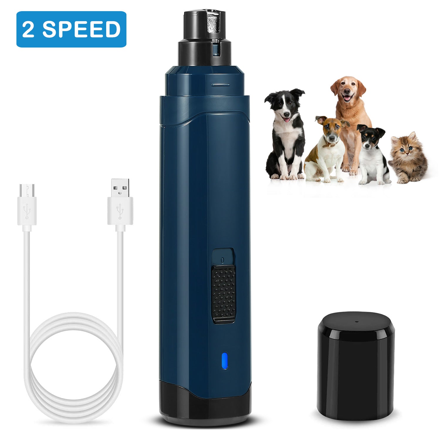 Premium Pet Nail Grinder USB Rechargeable Quiet Grooming Tool