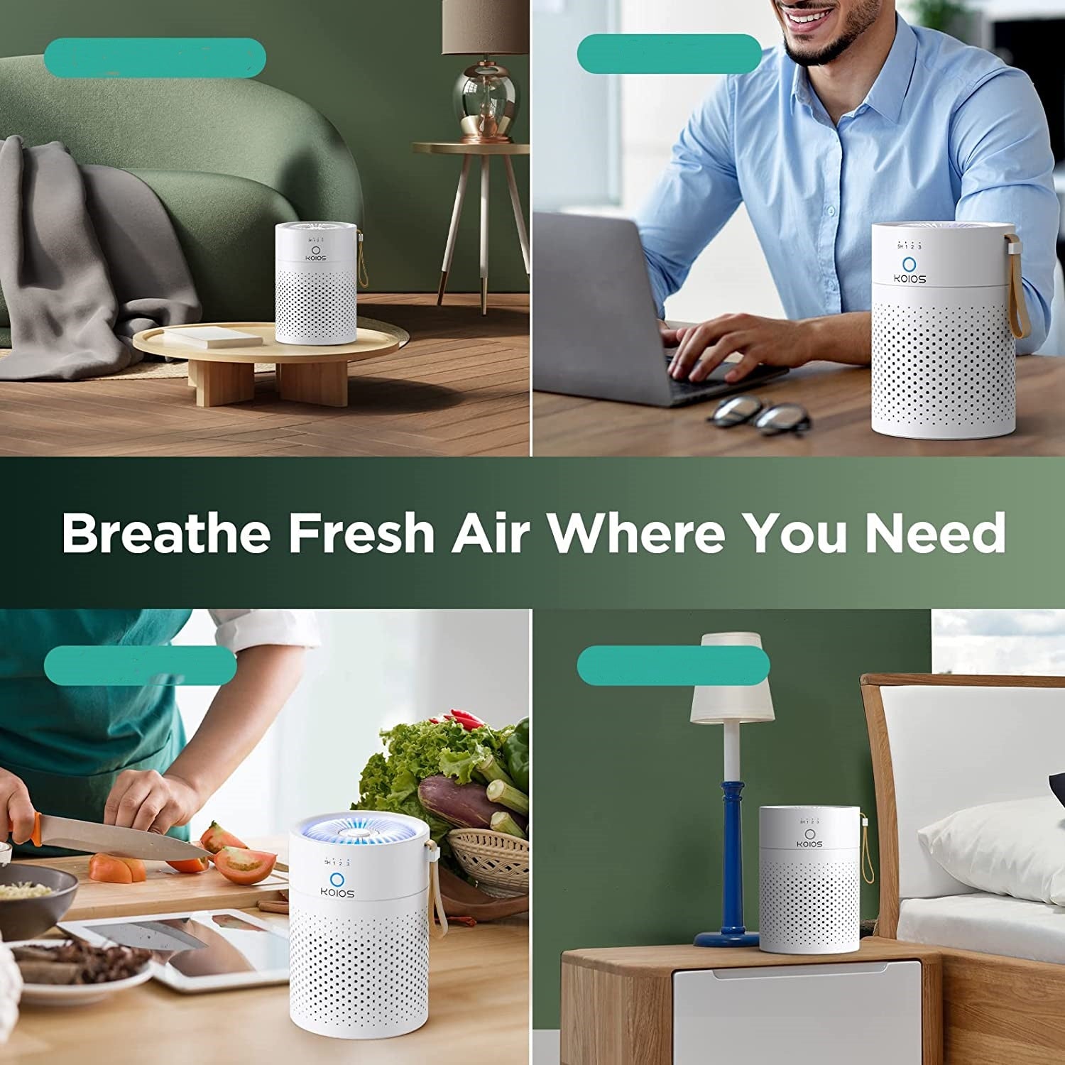 H13 True HEPA Air Purifier Quiet Portable Cleaner for Home Room