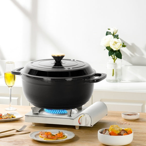 6QT Cast Iron Dutch Oven with Lid for Cooking