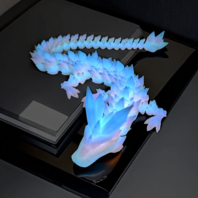 Premium Diamond Pattern Dragon Decorative Figurine Home Ornament