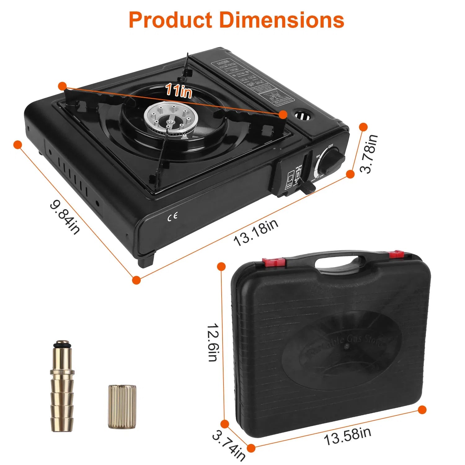 3300W Portable Butane Gas Stove with Carry Case