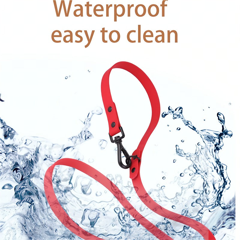 Premium Silicone Dog Collar Leash Set Waterproof Easy Clean