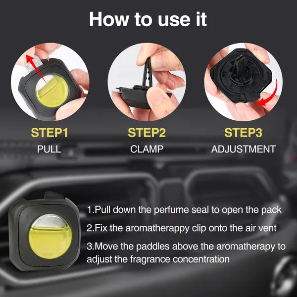 6-Pack Lemon Scent Car Vent Clip Air Freshener Long Lasting