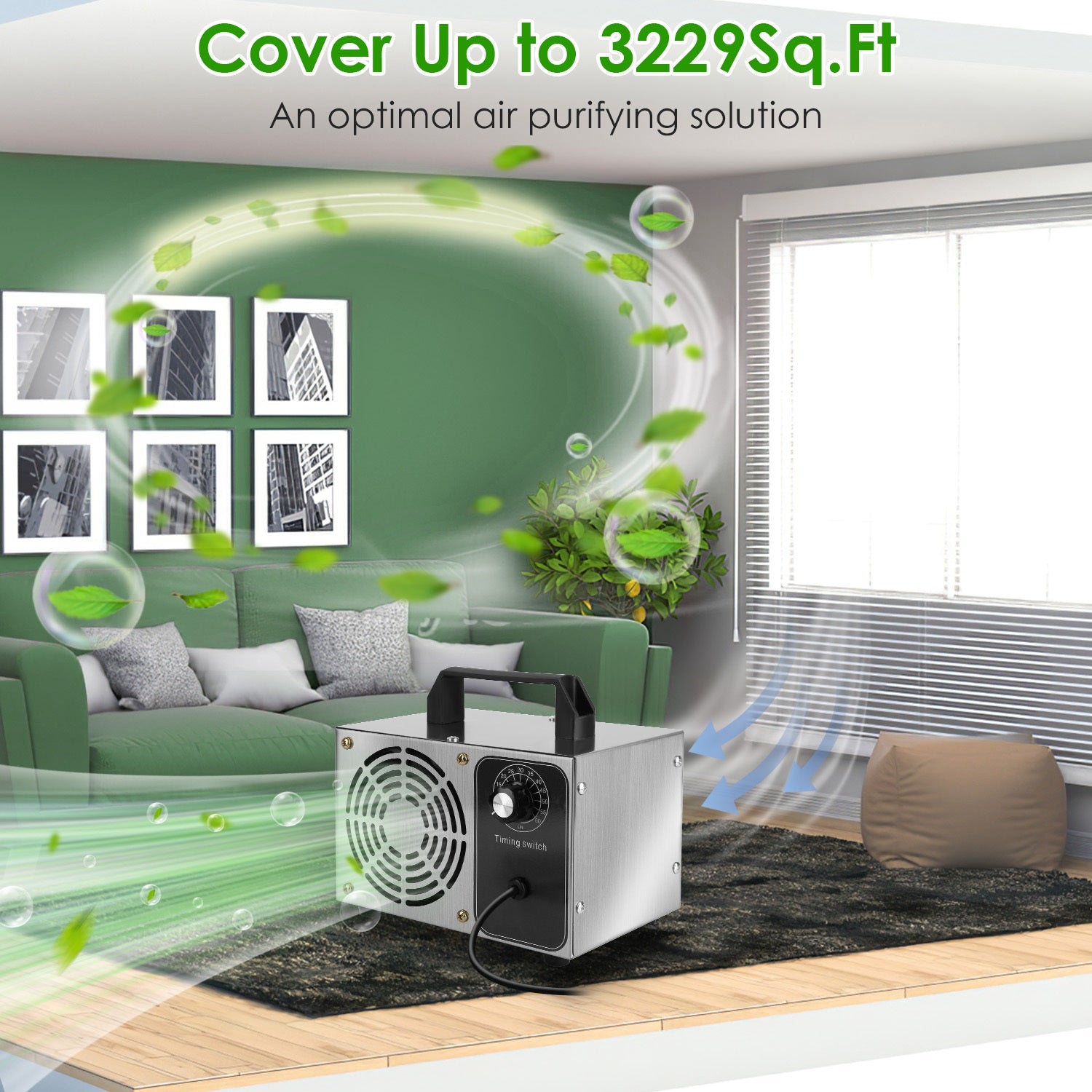 Powerful Ozone Generator Air Purifier Odor Eliminator Ionizer