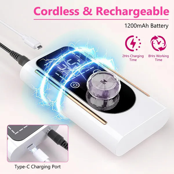 Portable 45000 RPM Rechargeable Nail Drill Machine