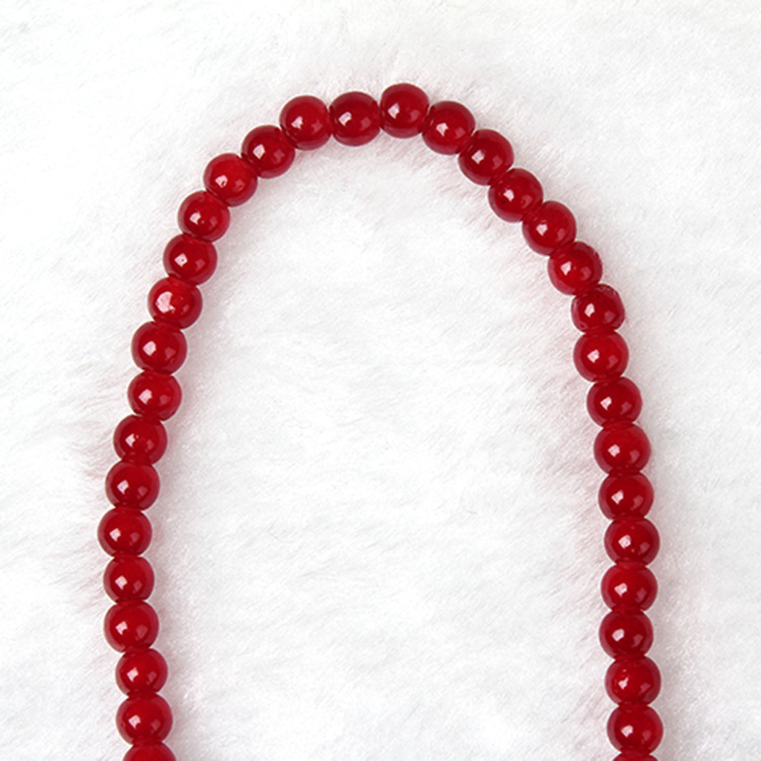 Lucky Red Agate Beaded Bracelet Thai Amulet Good Fortune