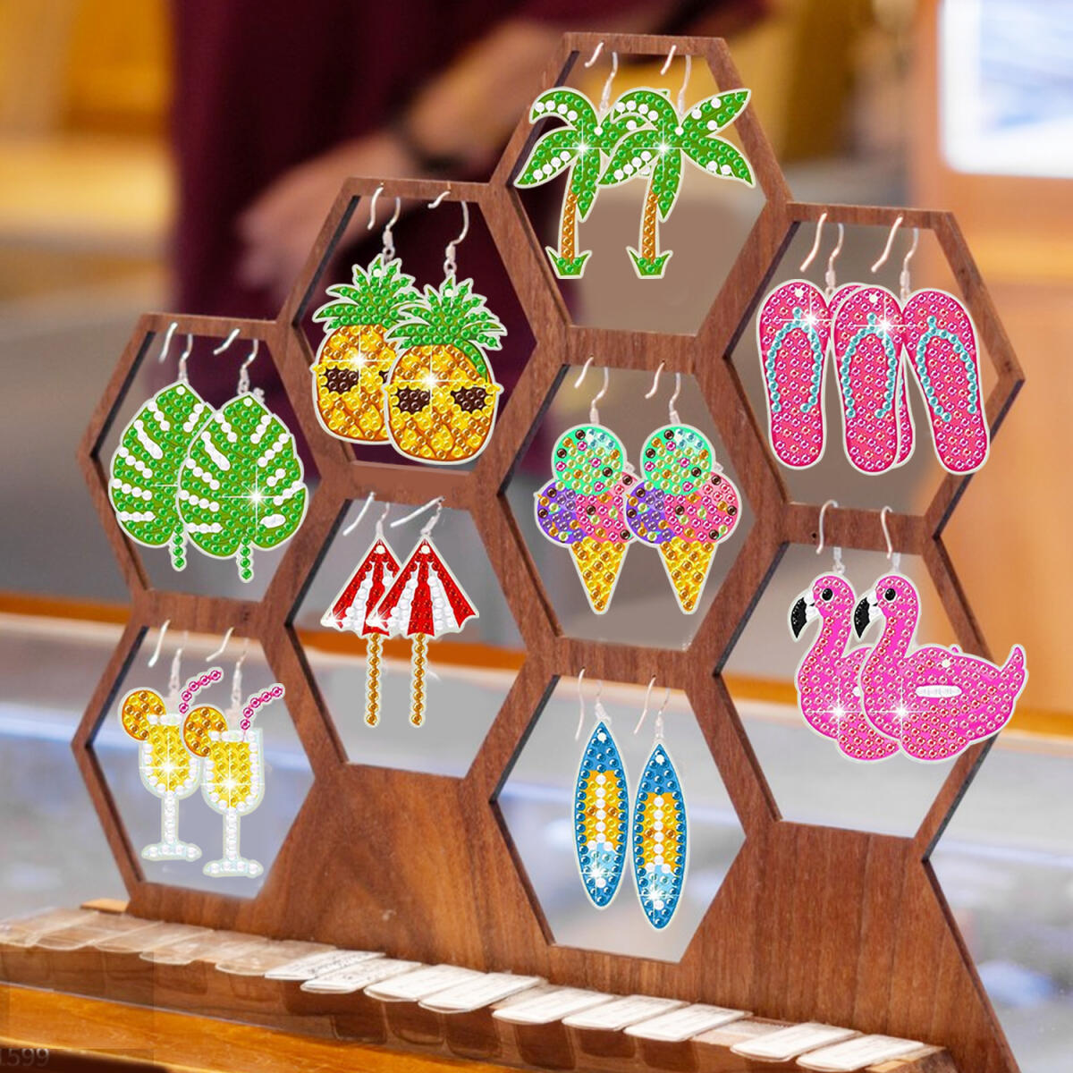 Premium Hawaii Theme Rhinestone Earrings Kit – DIY Colorful Set