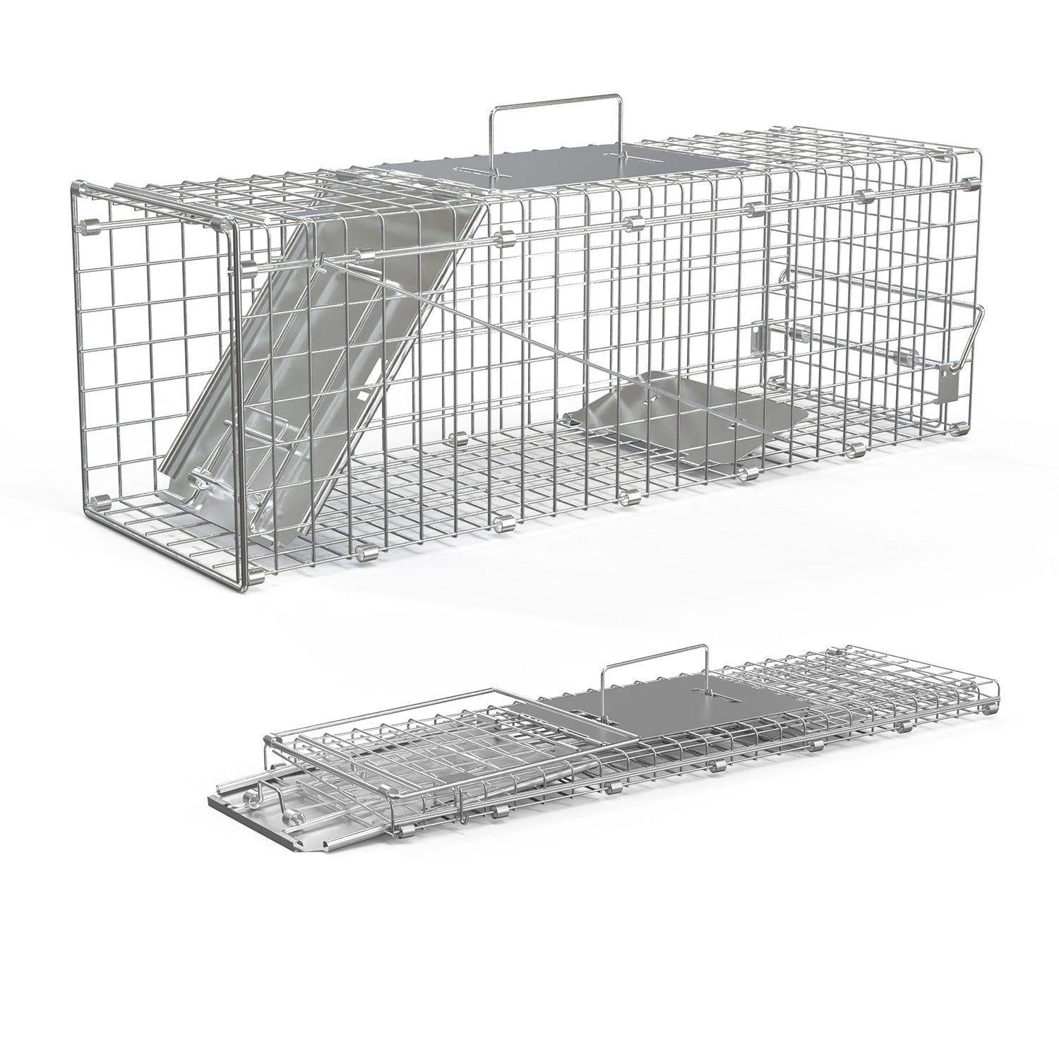 Premium Folding Humane Animal Trap Cage Easy Catch and Release
