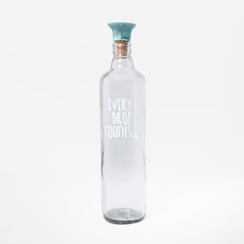 750ml Drop Glass Water Bottle with Ceramic Stopper