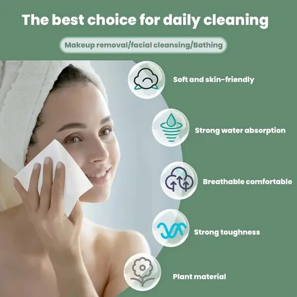 Premium Bamboo Face Towels Soft Disposable Makeup Remover