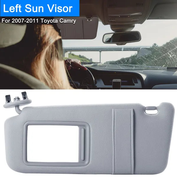 Driver Side Sun Visor for 2007–2011 Toyota Camry Without Sunroof