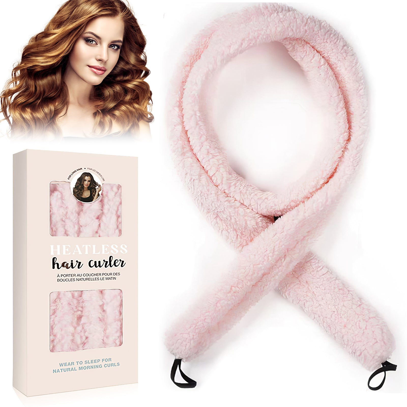 Heatless Satin Hair Curler Damage-Free Overnight Curling Set