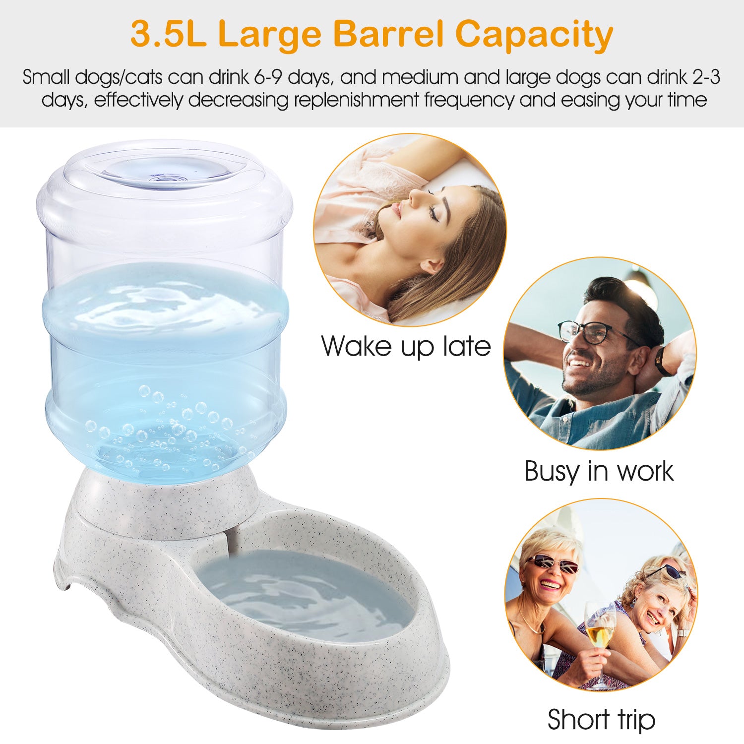Automatic Gravity Pet Water Dispenser for Cats and Dogs