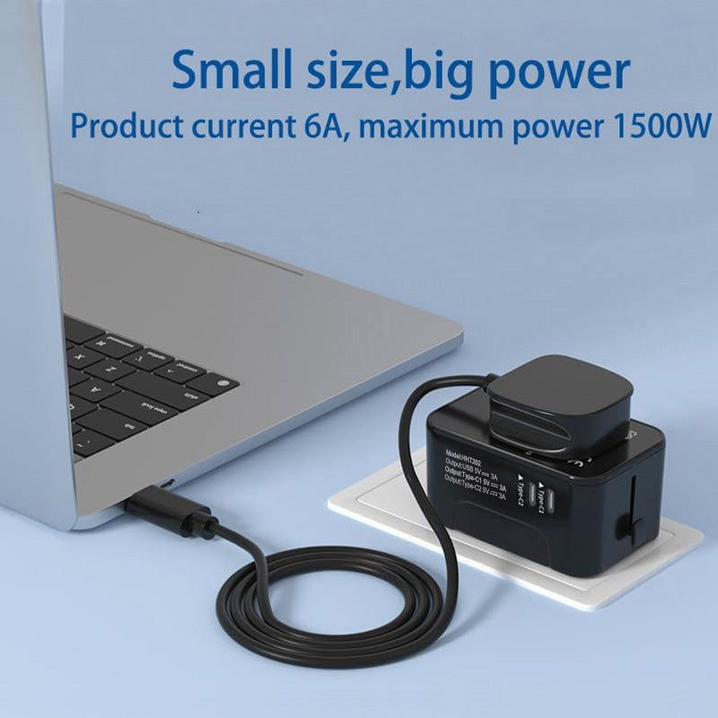 Universal Travel Adapter Worldwide All in One Plug with Dual USB