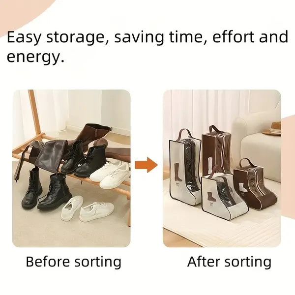 PVC Shoe Storage Bags Transparent Dustproof Travel Organizer Set
