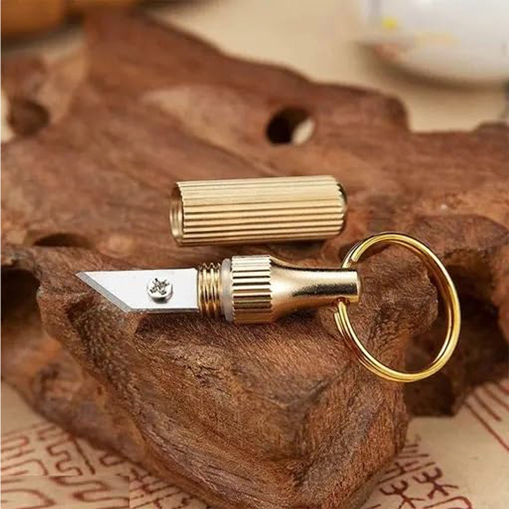 2PCS Stainless Steel Mini Pocket Knife Capsule Keychain Tool Set