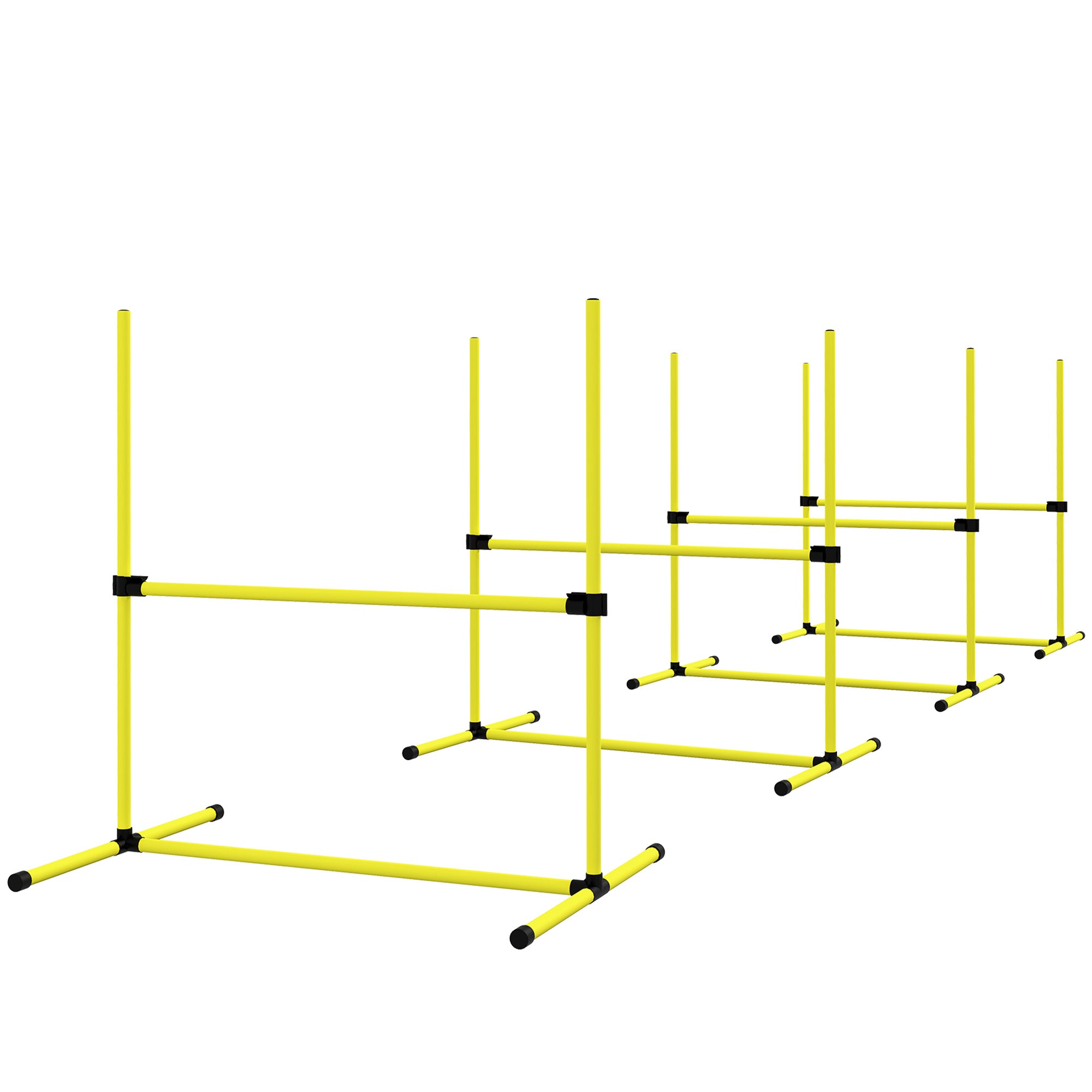 4-Piece Dog Agility Training Set – Adjustable Jump Bars with Portable Carry Bag