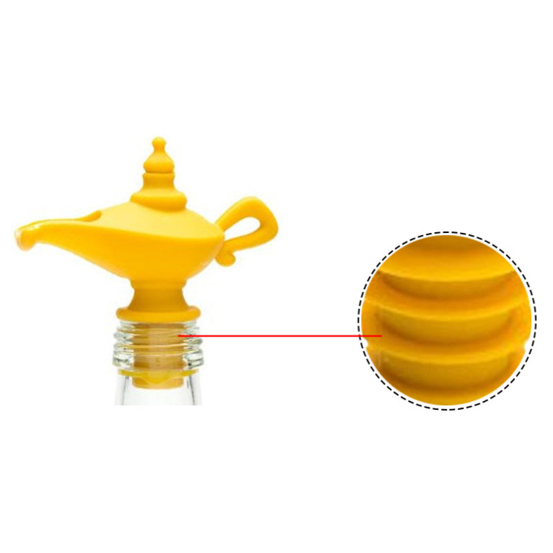 Oil Pourer Stopper Silicone Spout Aladdin Style Bottle Dispenser