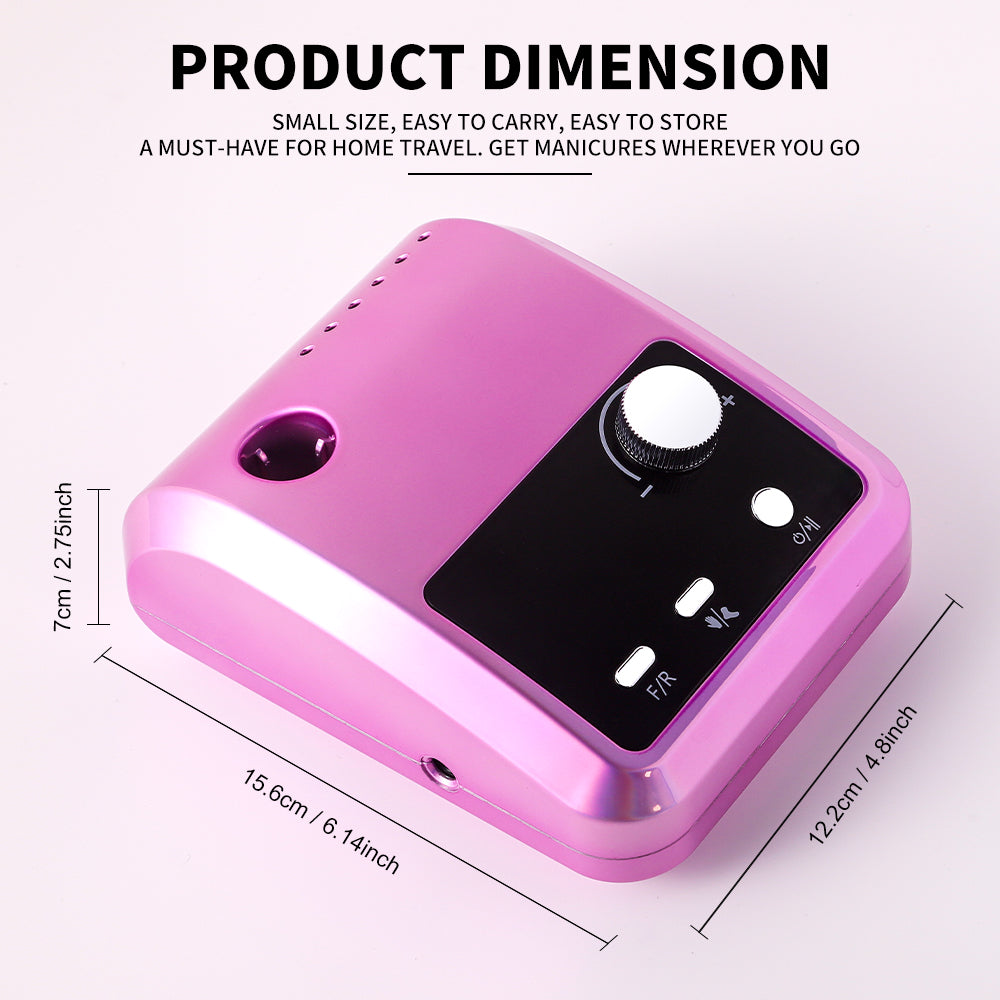 45000RPM Professional Electric Nail Drill with LCD Foot Control