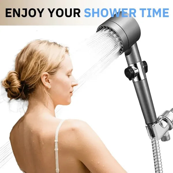 3-Level Adjustable Handheld Shower Head High Pressure Filtered