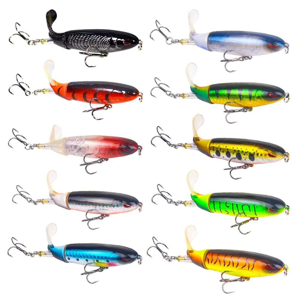 20pcs Topwater Popper Fishing Lures Set with 3D Eyes