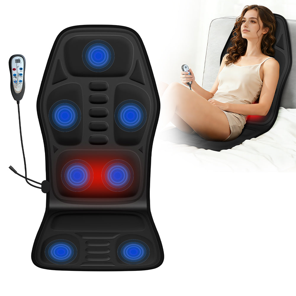 Heated Massage Chair Pad with 7 Motors & Lumbar Support