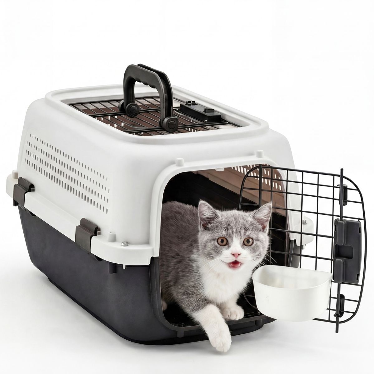 Hard-Sided Pet Carrier for Dogs & Cats – Airline Approved Travel Crate with Ventilation