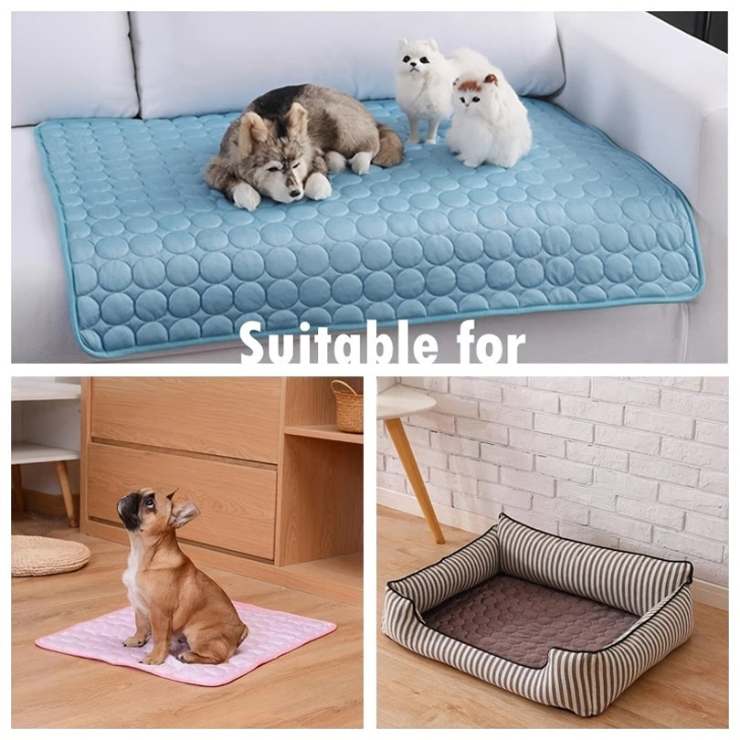 Premium Dog Cooling Mat Summer Pet Ice Pad Durable Comfort Bed