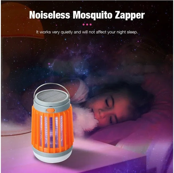 Solar USB Mosquito Killer Lamp LED Bug Zapper Outdoor Light