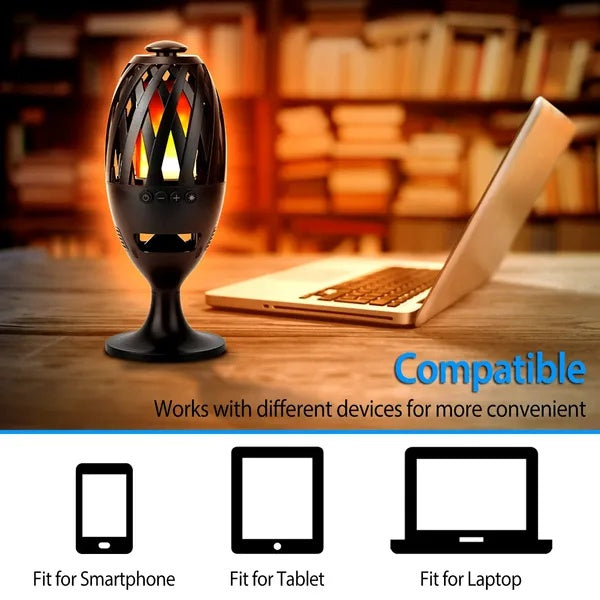 LED Flame Wireless Speaker Waterproof Outdoor Torch Light