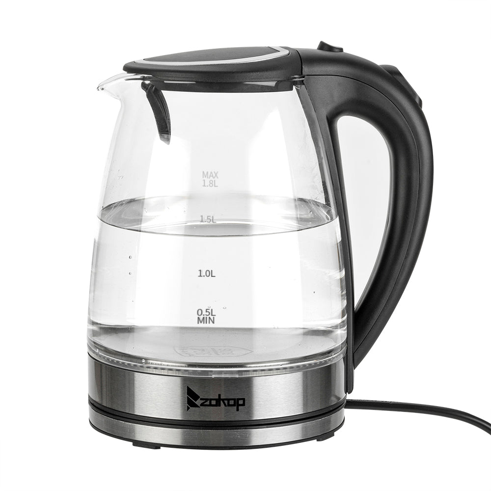 Powerful Electric Glass Kettle Stainless Steel Fast Boiling