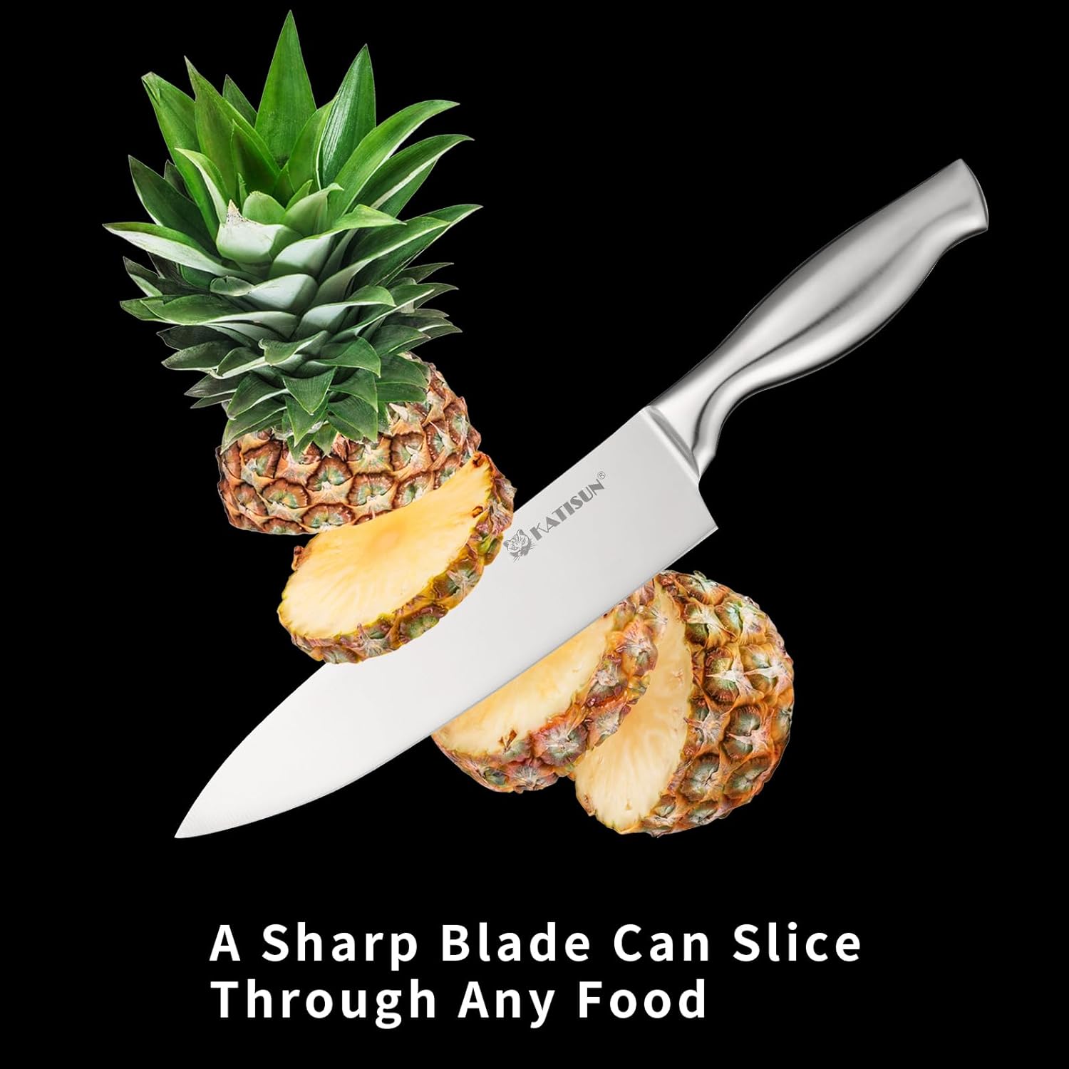 15 Piece Kitchen Knife Set with Block Ergonomic Handle Chef Set