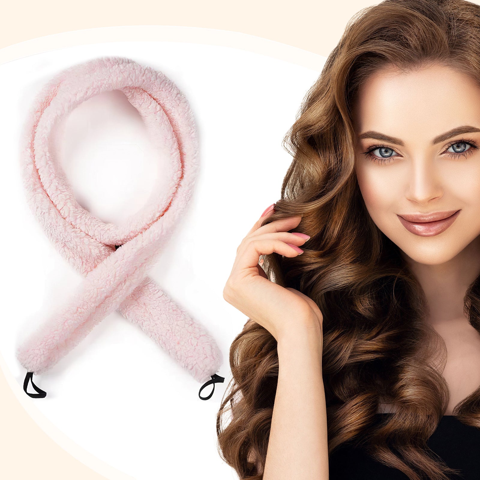 Heatless Satin Hair Curler Damage-Free Overnight Curling Set