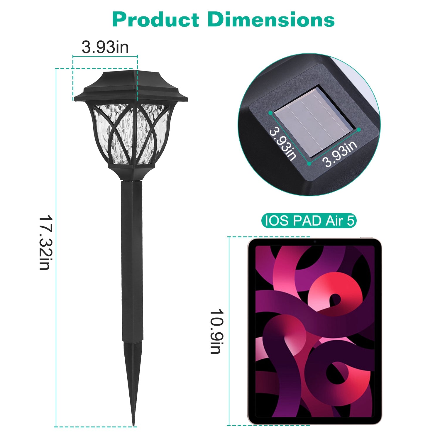 Elegant Solar Garden Stake Lights Waterproof Pathway Decor Glow