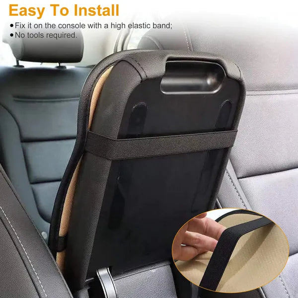 Car Armrest Pad Cover PU Leather Anti-Slip Center Console Cushion