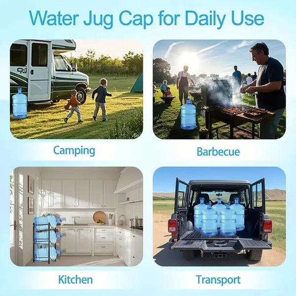 3-Piece Reusable Water Bottle Caps for 3 & 5 Gallon Bottles