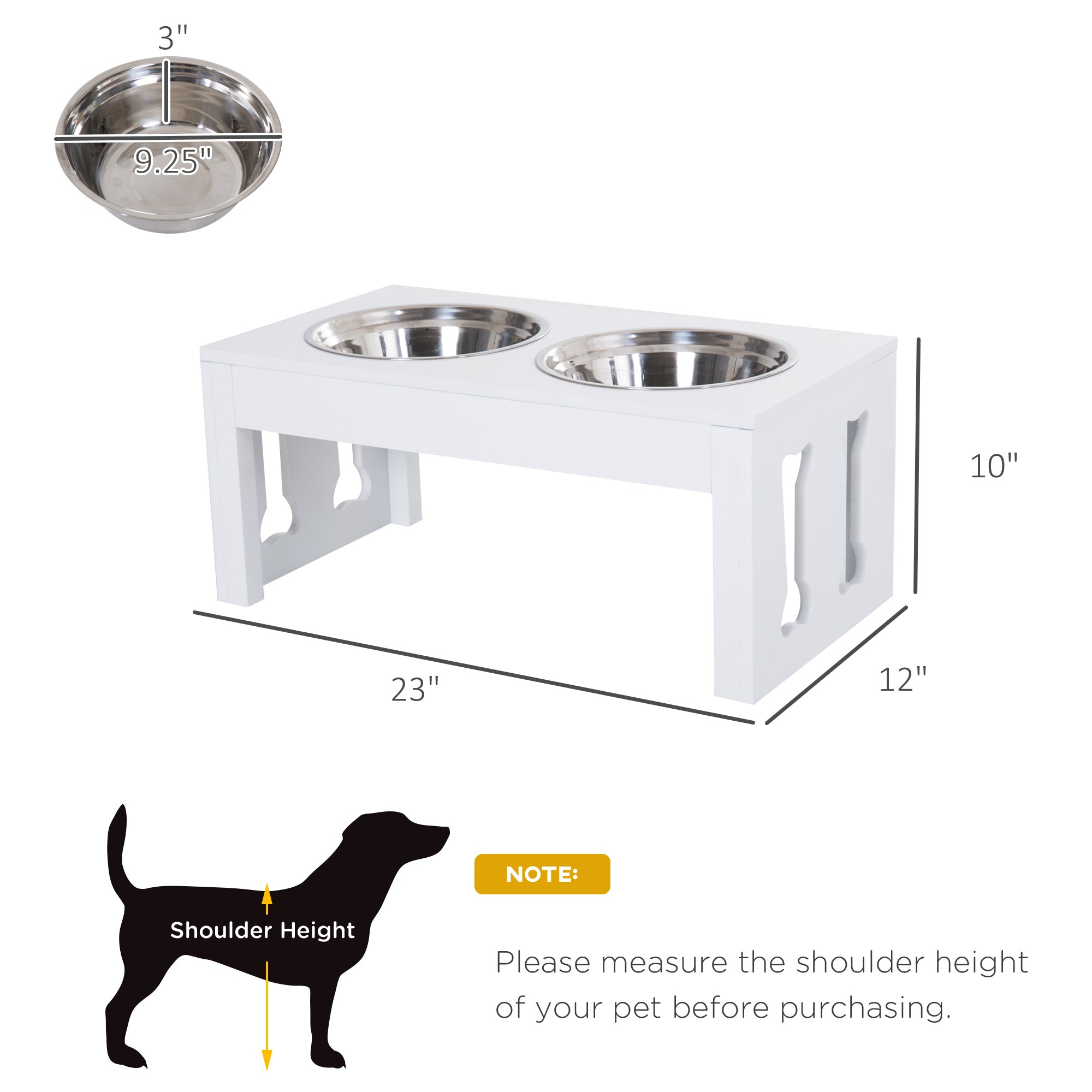 Modern Wooden Elevated Dog Bowls Decorative Raised Feeding Station