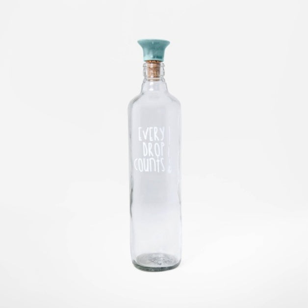 750ml Drop Glass Water Bottle with Ceramic Stopper