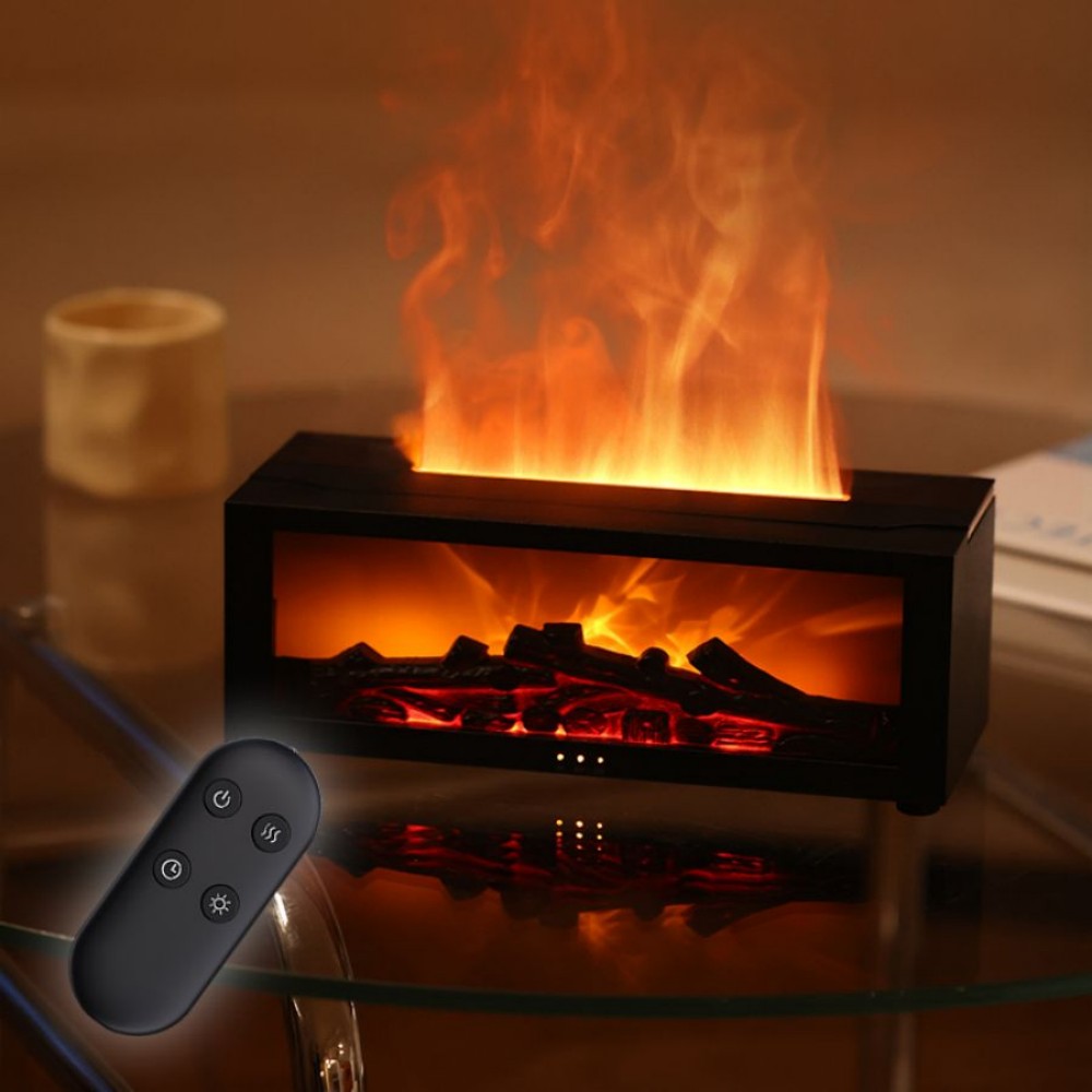 Fireplace Flame Aromatherapy Machine LED Diffuser Humidifier