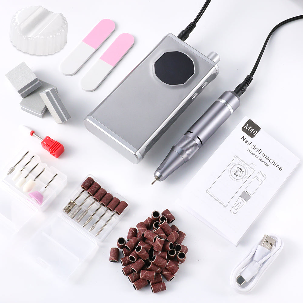 40000RPM Professional Cordless Electric Nail Drill Kit