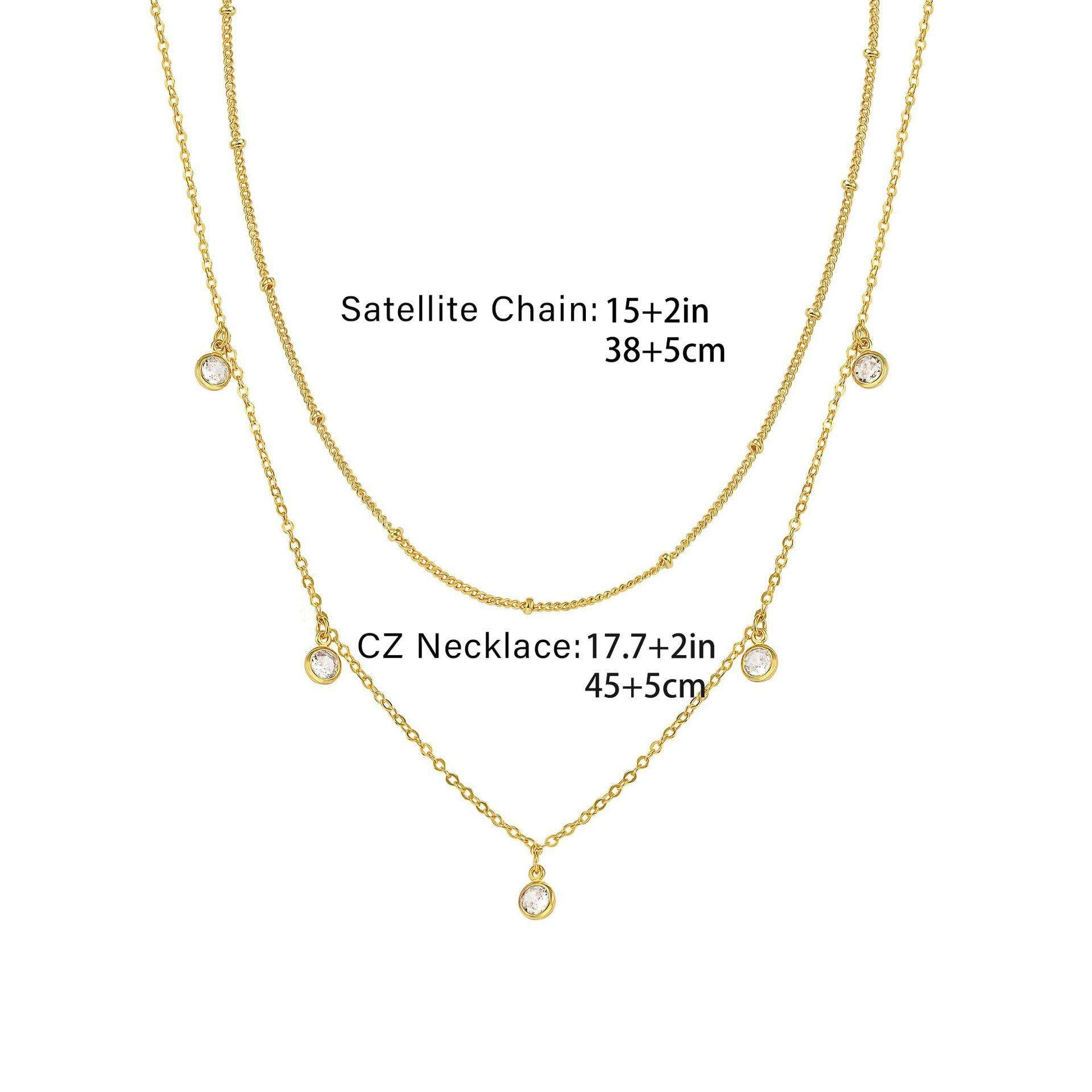 Colorful Waterdrop Necklace Dainty Bling Gold Side Pendant