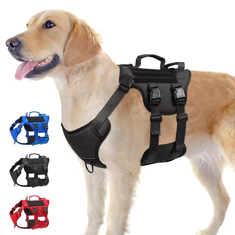 Heavy Duty Tactical Dog Harness Heat Resistant No Pull Vest