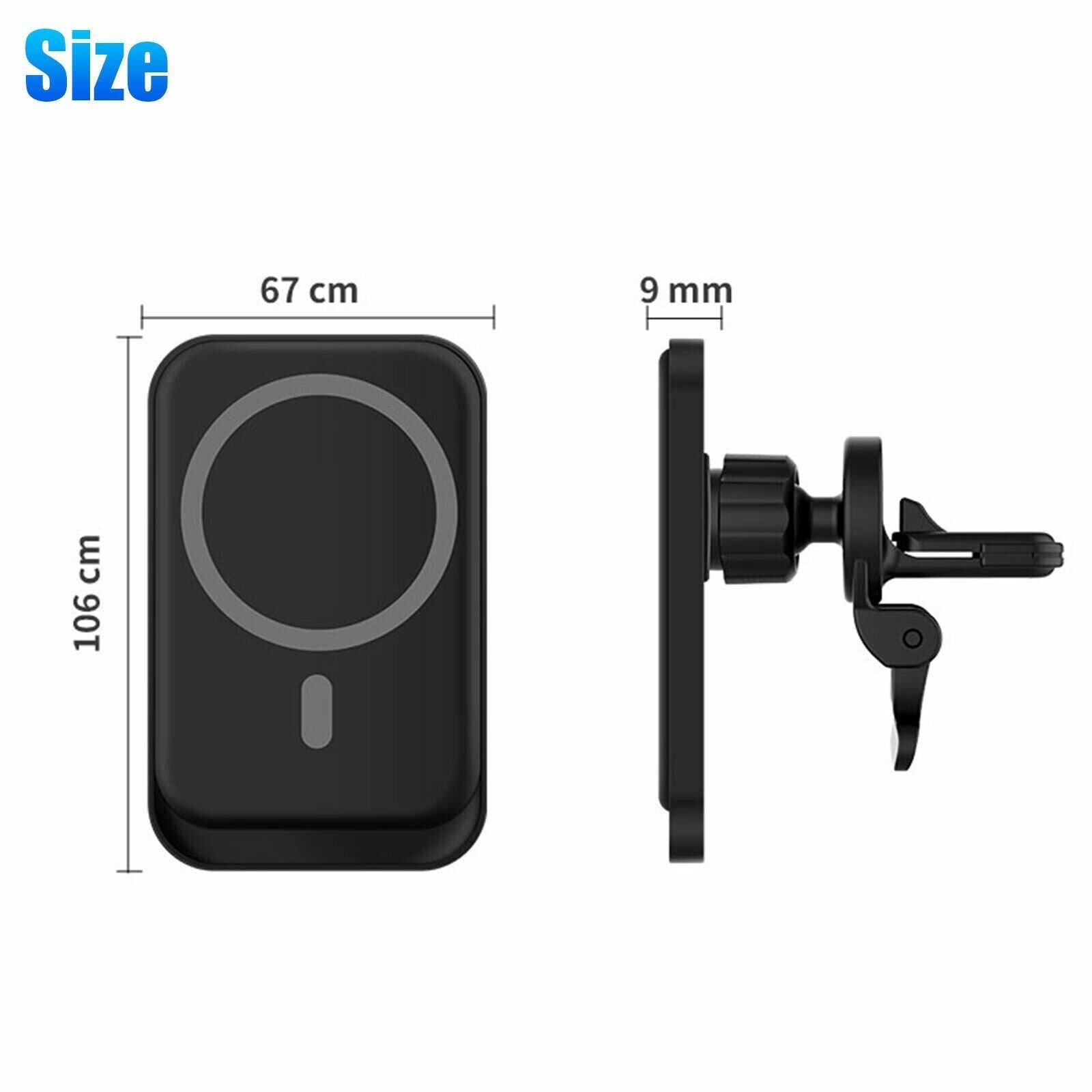 Magnetic Wireless Car Charger Mount Fast Charging MagSafe Holder