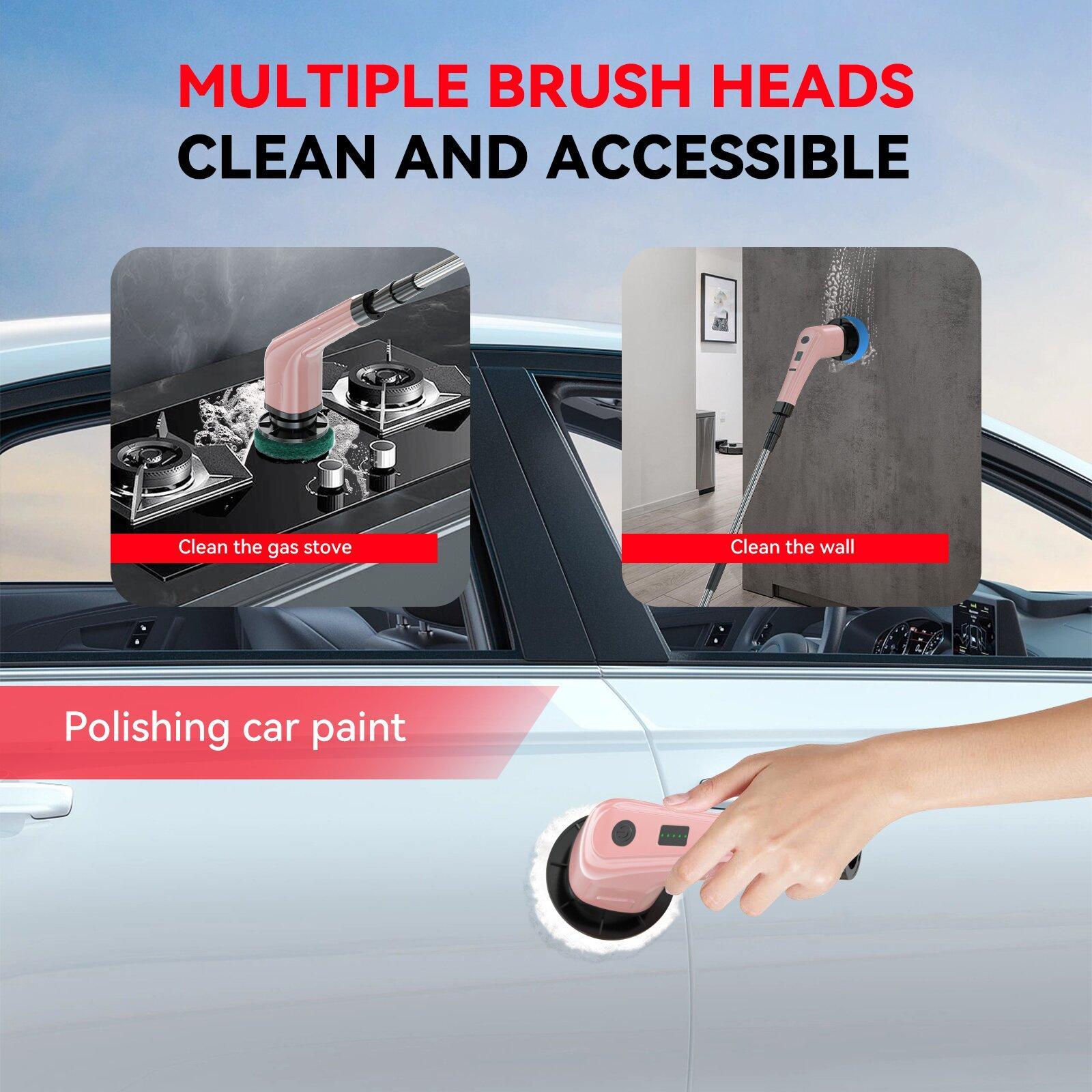 Electric Cleaning Brush with Adjustable Handle and Power