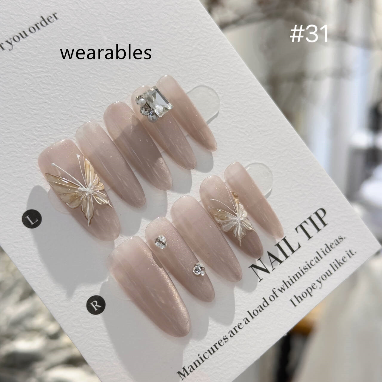 Handmade Long Mechanical Star Diamond Wearable Manicure Nails