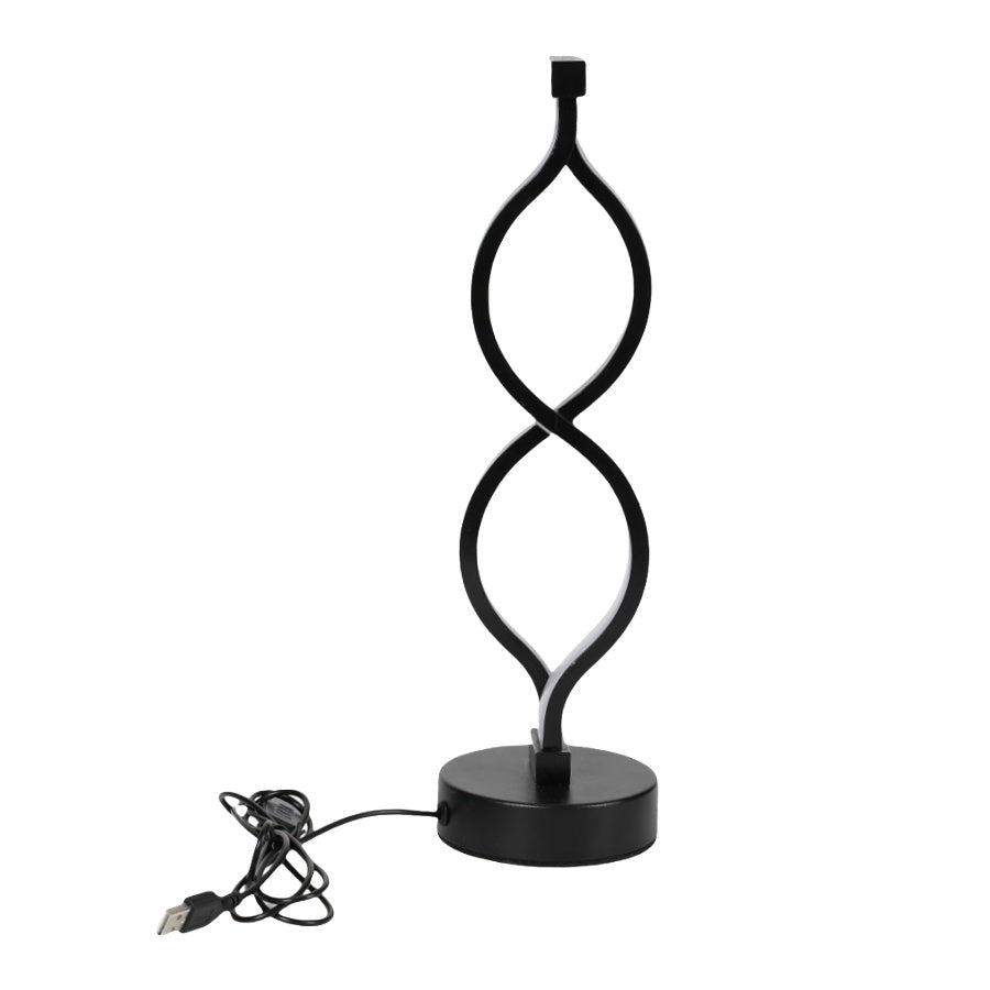 Modern Wave Desk Lamp USB 3 Color Dimmable LED Table Light